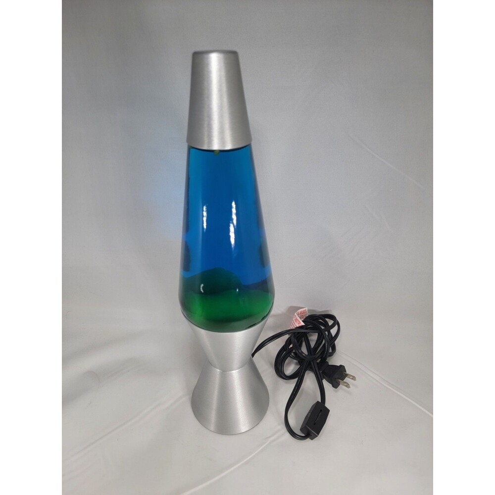 Schylling Lava Lamp 14.5" Deep Ocean - The Original Yellow/Green Wax Blue Liquid